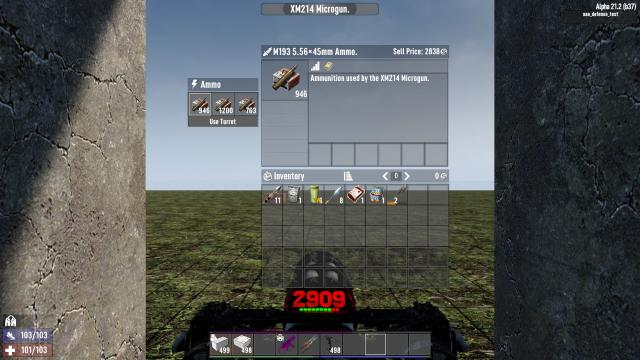 Mounted Minigun for 7 Days to Die