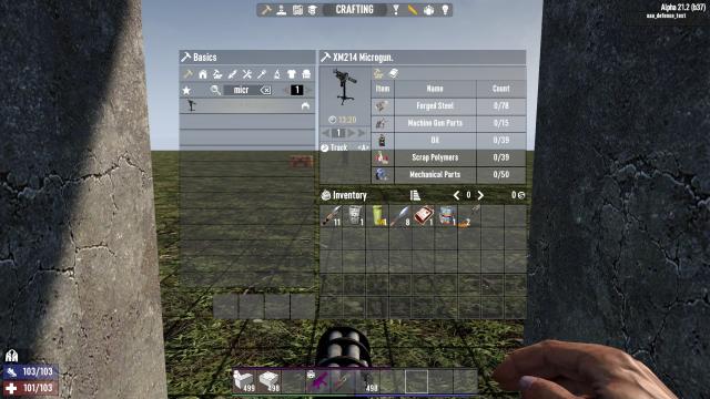 Mounted Minigun for 7 Days to Die