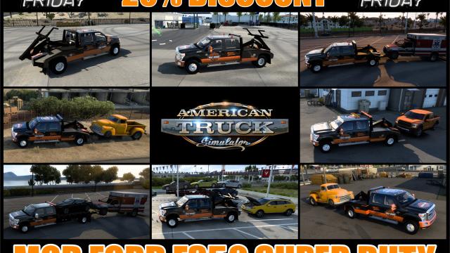 Ford F350 Super Duty + Trailer for American Truck Simulator