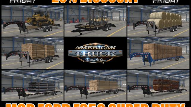 Ford F350 Super Duty + Trailer for American Truck Simulator
