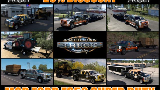 Ford F350 Super Duty + Trailer for American Truck Simulator