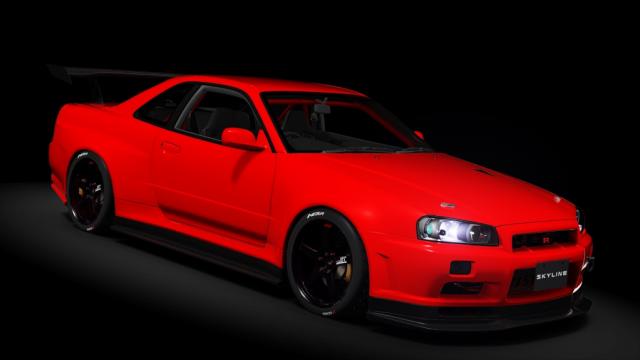 Nissan Skyline R34 GT-R V-SPEC II NÜR WIDEBODY для Assetto Corsa