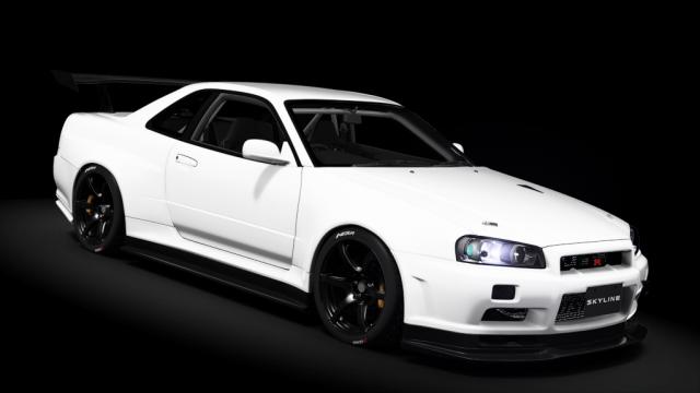 Nissan Skyline R34 GT-R V-SPEC II NÜR WIDEBODY для Assetto Corsa