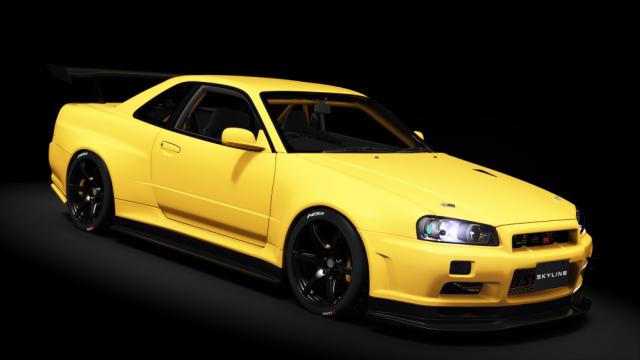 Nissan Skyline R34 GT-R V-SPEC II NÜR WIDEBODY для Assetto Corsa