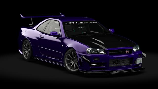Nissan Skyline Gt-r Bnr34 Mamasao Works для Assetto Corsa