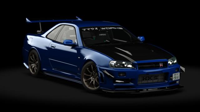 Nissan Skyline Gt-r Bnr34 Mamasao Works для Assetto Corsa