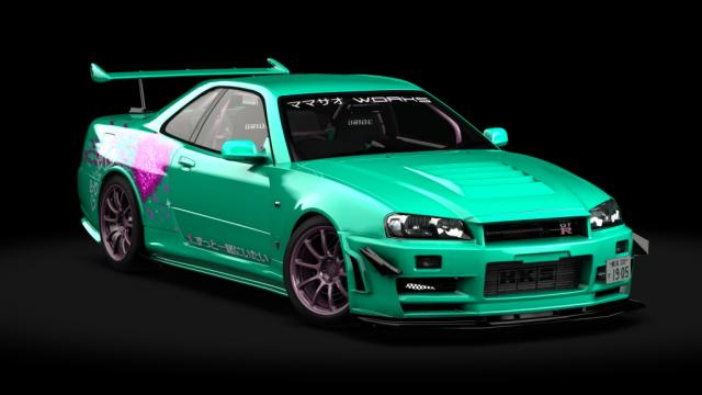 Nissan Skyline Gt-r Bnr34 Mamasao Works для Assetto Corsa