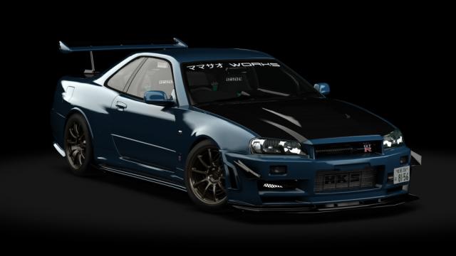 Nissan Skyline Gt-r Bnr34 Mamasao Works для Assetto Corsa
