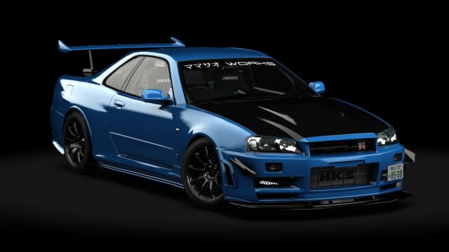 Nissan Skyline Gt-r Bnr34 Mamasao Works для Assetto Corsa