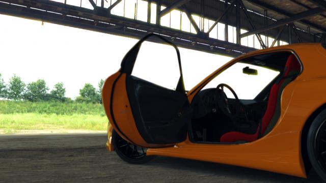 Left side steering wheel Mazda Rx7 add-on для Assetto Corsa