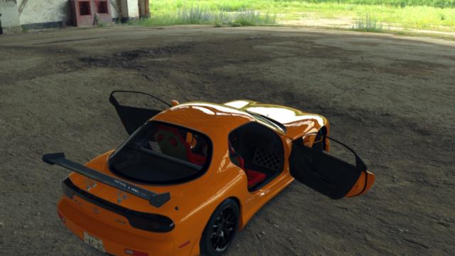 Left side steering wheel Mazda Rx7 add-on для Assetto Corsa