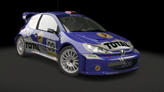 Peugeot 206 WRC для Assetto Corsa