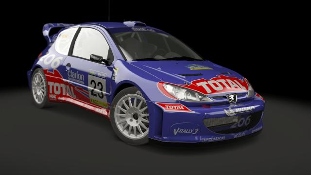 Peugeot 206 WRC для Assetto Corsa