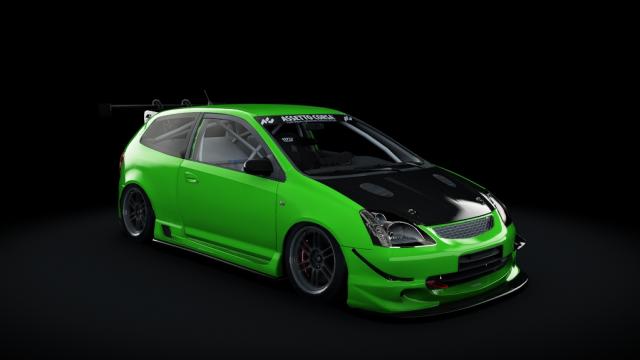 Honda Civic Type R EP3 2001 Turbo для Assetto Corsa