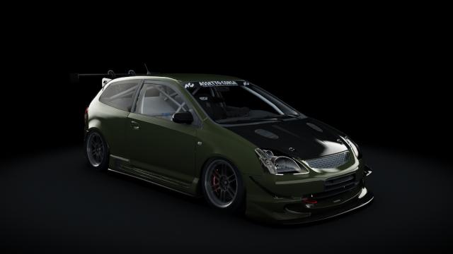 Honda Civic Type R EP3 2001 Turbo для Assetto Corsa