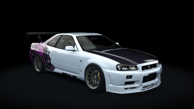 Nissan Skyline GT-R BNR 34 KNM N Line для Assetto Corsa