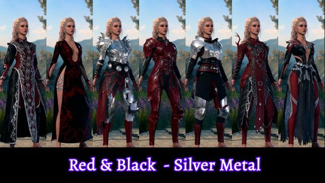 Psychotter's Goth Dyes for Baldur's Gate 3
