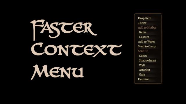 Faster Context Menu