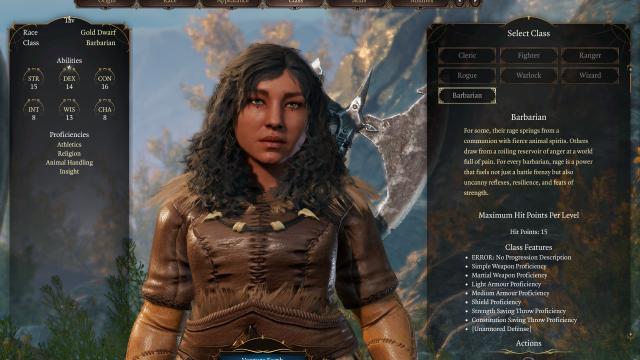 Playable Barbarian Class