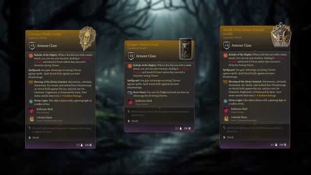 Extra Shields for Baldur's Gate 3