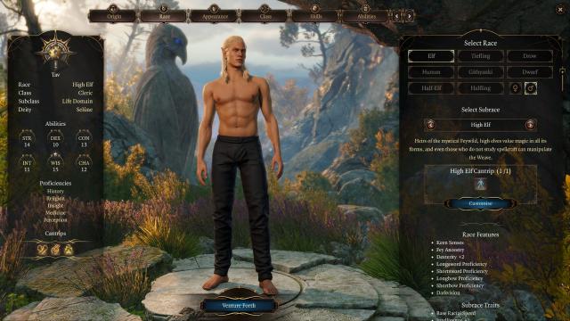 Nightsong Topless Skimpy and Black Outfits for Baldur's Gate 3
