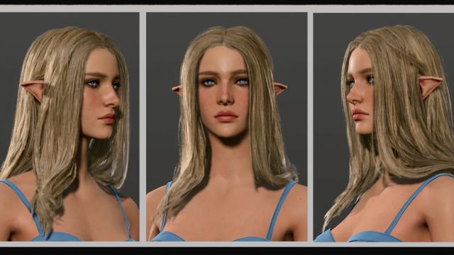 Long Straight Hair for Baldur's Gate 3