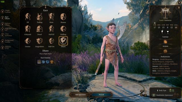 Child Race for Baldur's Gate 3