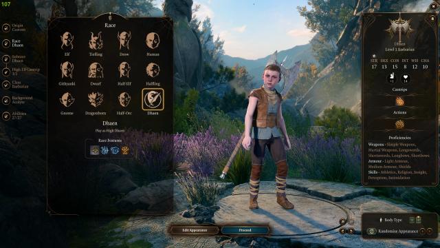 Child Race for Baldur's Gate 3