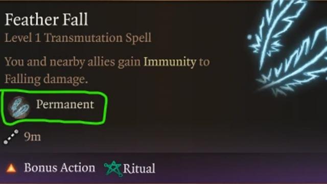 Permanent Feather Fall
