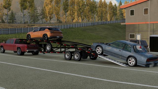 Grant Gooseneck Wedge Car Trailer для BeamNG Drive