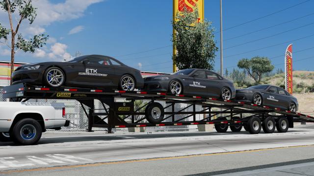 Grant Gooseneck Wedge Car Trailer для BeamNG Drive