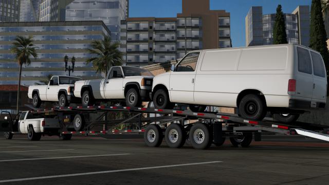 Grant Gooseneck Wedge Car Trailer для BeamNG Drive
