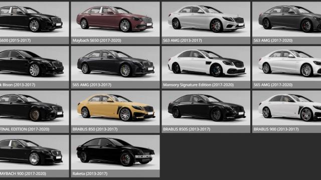 Mercedes-Benz S-Class (W222) for BeamNG Drive