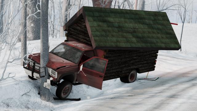 'Santa's Mobile Workshop' Gavril D45 для BeamNG Drive