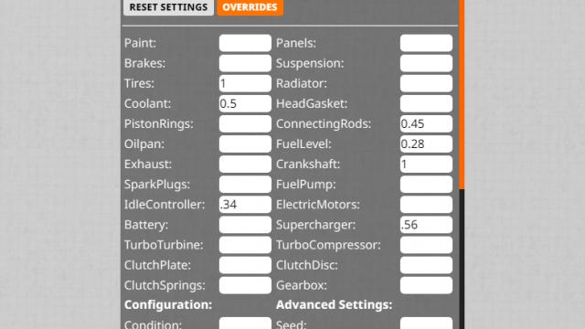 Used Car Generator for BeamNG Drive