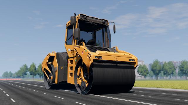 Giant road roller