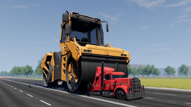 Giant road roller для BeamNG Drive