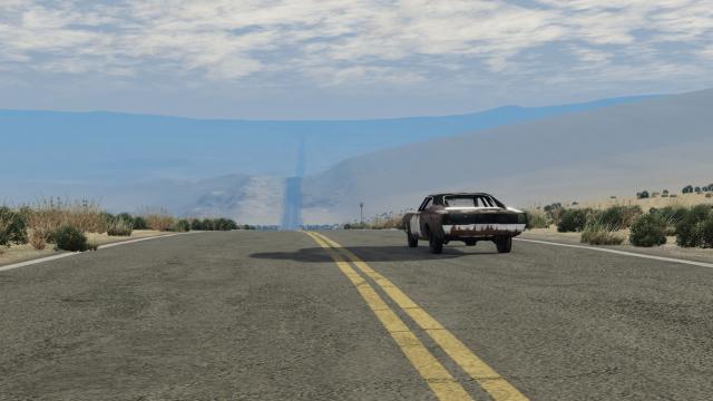 REKT Barren Dunes Wasteland Highway для BeamNG Drive