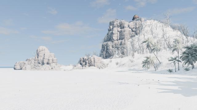 Jungle Rock Island Snowy