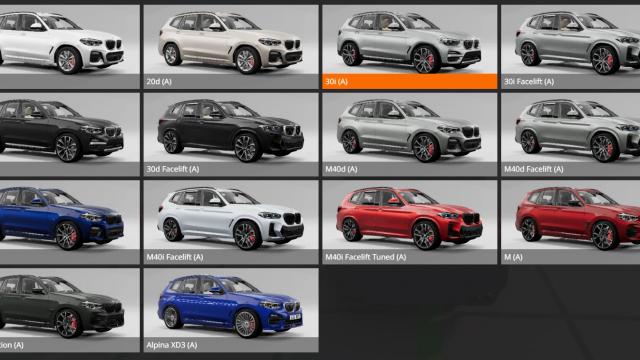 2020-2024 BMW X3 G01 | F87 для BeamNG Drive