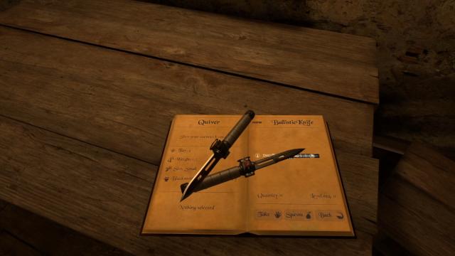 Ballistic Knife for Blade And Sorcery