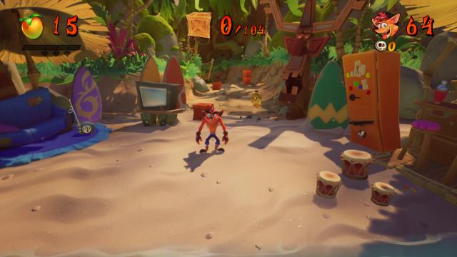 Ретро интерфейс / Retro Hud для Crash Bandicoot 4: It’s About Time