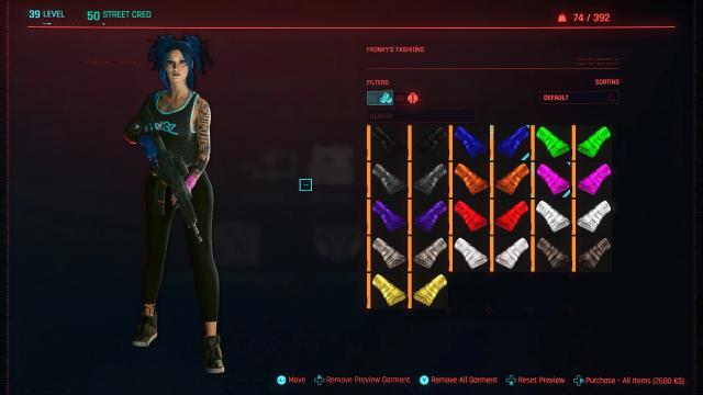 Fronky's Fashions Virtual Atelier Store for Cyberpunk 2077