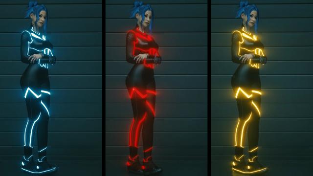 Tron-Inspired Shoes - FemV - ArchiveXL для Cyberpunk 2077