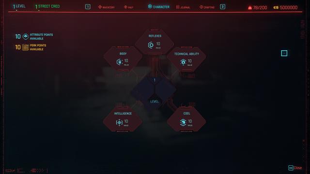 Сейв за кочевника с читами за мужчину / Male V Nomad starting save для Cyberpunk 2077