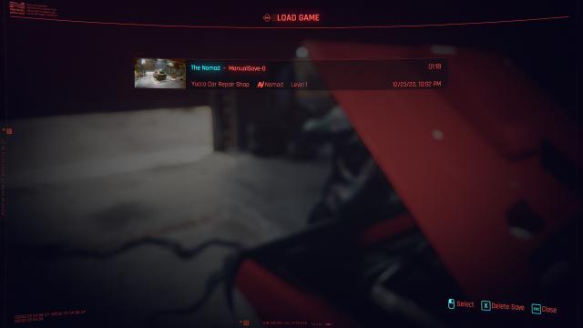 Female V Nomad starting save for Cyberpunk 2077