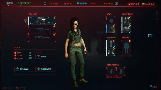 Female V Nomad starting save for Cyberpunk 2077