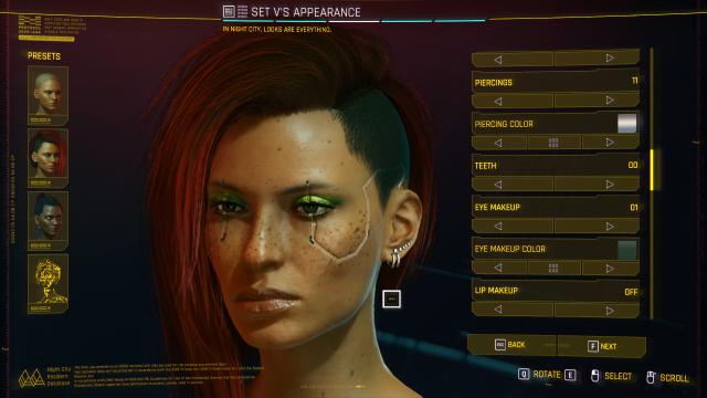 Custom Eye Makeup Colors for Cyberpunk 2077