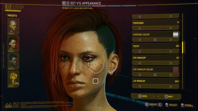 Custom Eye Makeup Colors for Cyberpunk 2077