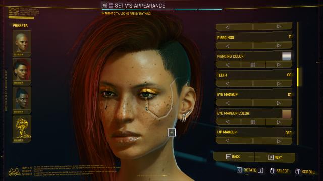 Custom Eye Makeup Colors for Cyberpunk 2077